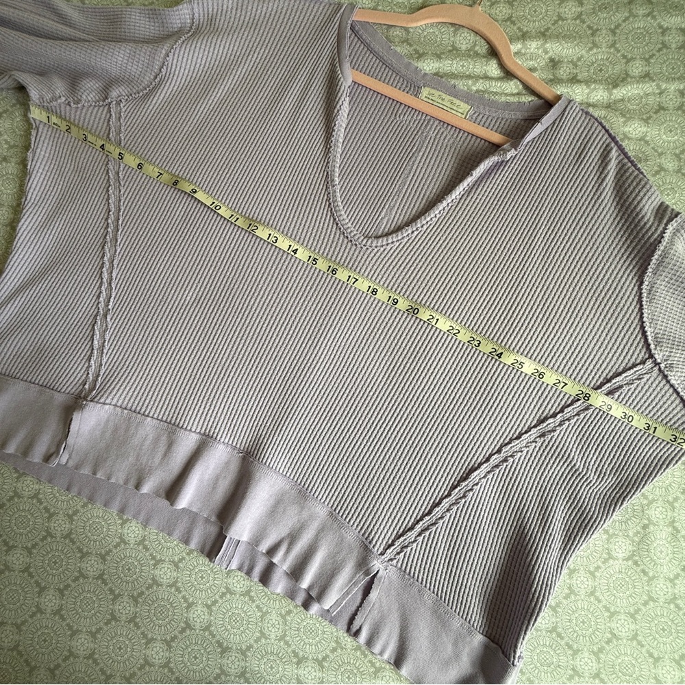 Free People We The Free Buttercup Thermal Top Oversized XS - Picture 9 of 10